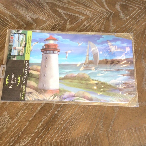 Briarwood Lane Lighthouse Sailboat Beach Summer Magnetic Mailbox Cover-Standard - Picture 3 of 7